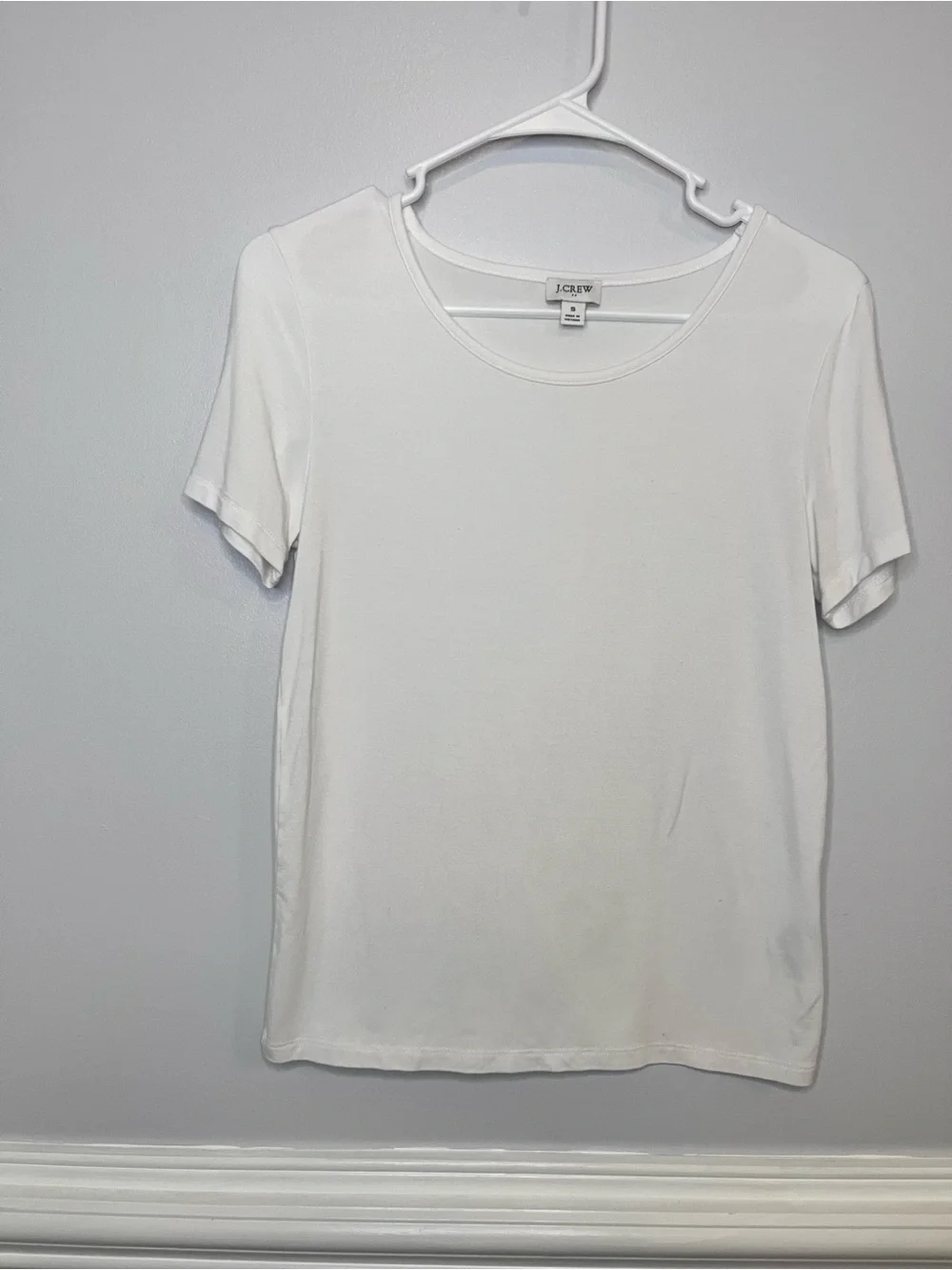 J. Crew White Short Sleeve Scoop Neck Tee